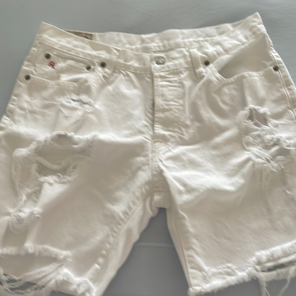 Polo by Ralph Lauren. Destroyed white shorts size 34